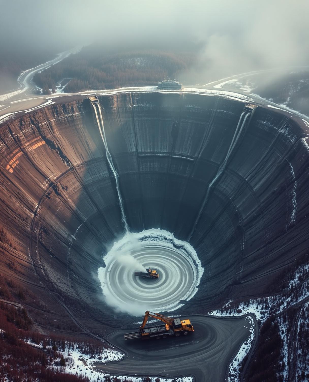Mine à ciel ouvert dans le nord du Québec